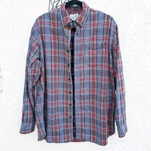 LL Bean Vintage grey Flannel size Large and tall